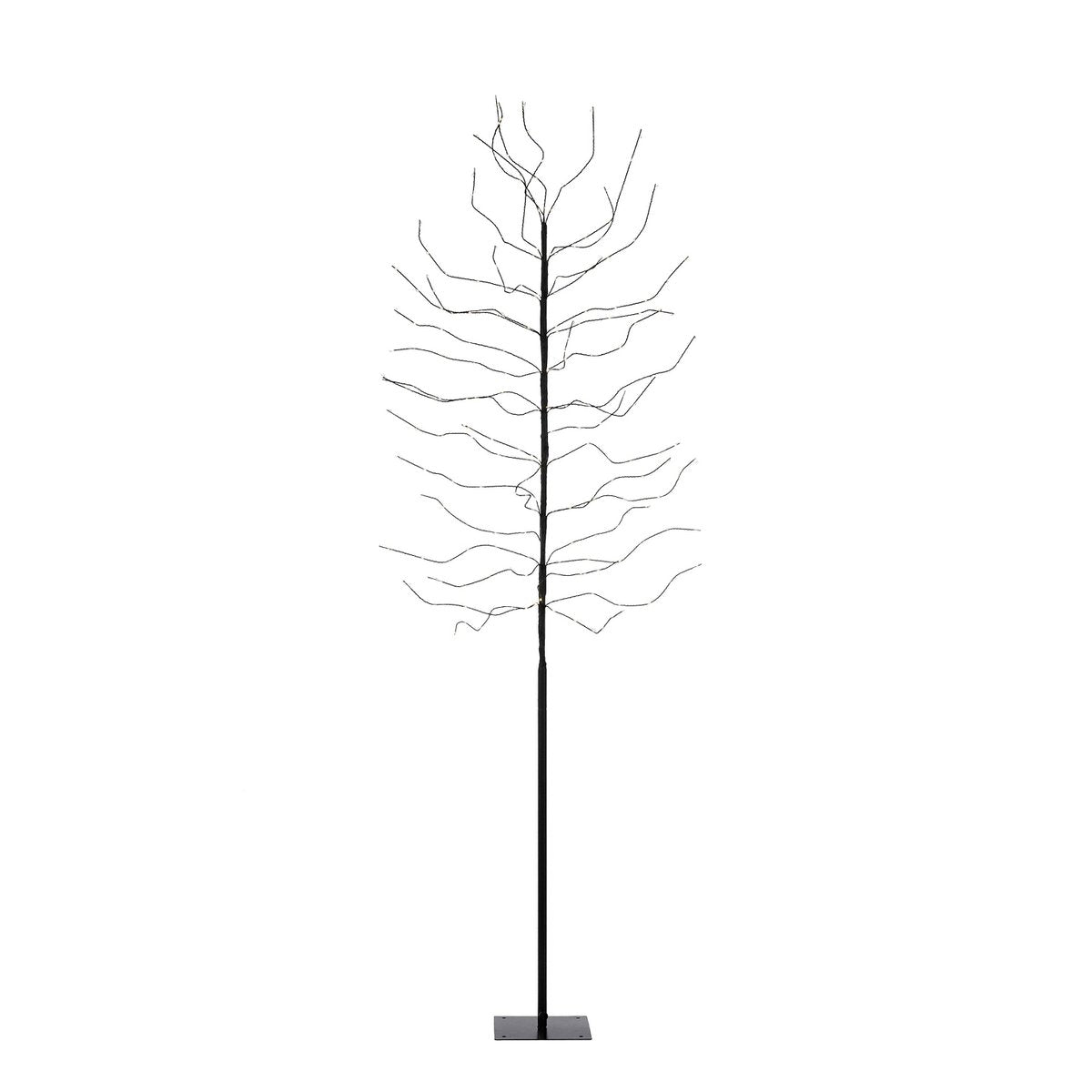 Tree with Warm White LED Lighting - H200 x Ø18 cm - Black