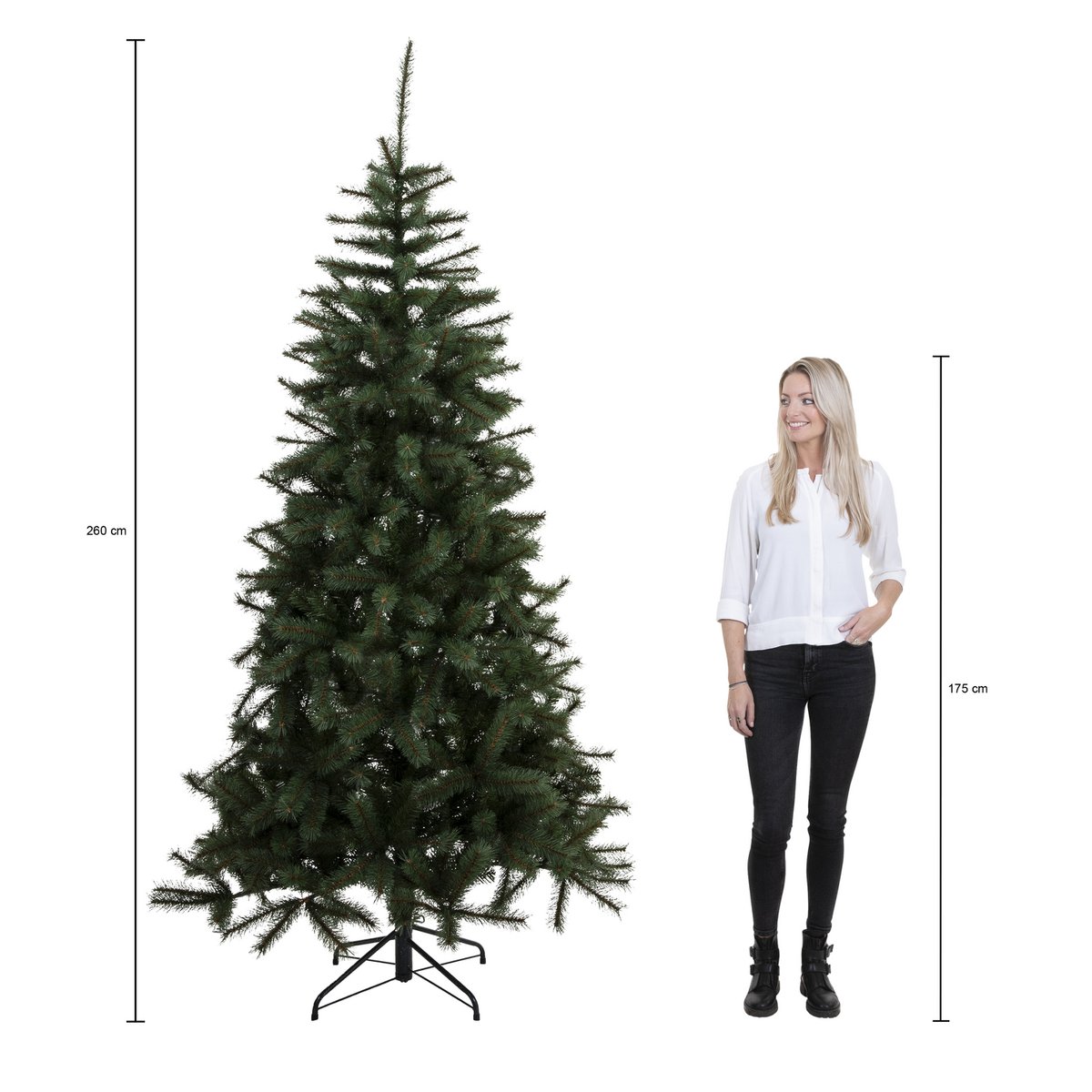 Bristlecone Artificial Christmas tree - H260 x Ø163 cm - Green