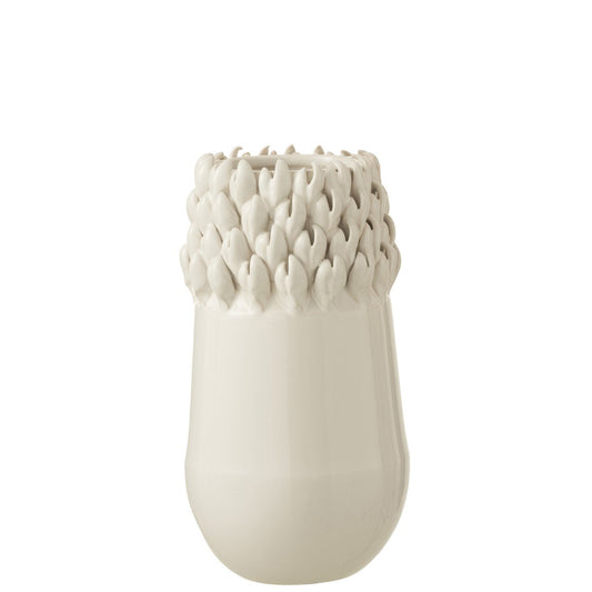 Ibiza Vase Cher White S 14 x 14 x 27cm