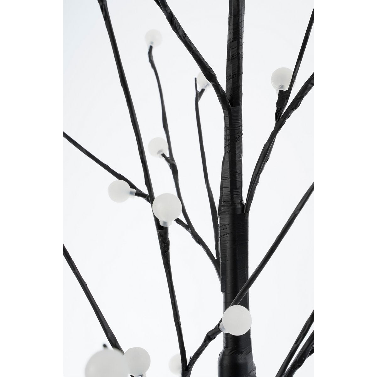 Tree with Classic White LED Lighting - H150 x Ø80 cm - Metal - Black