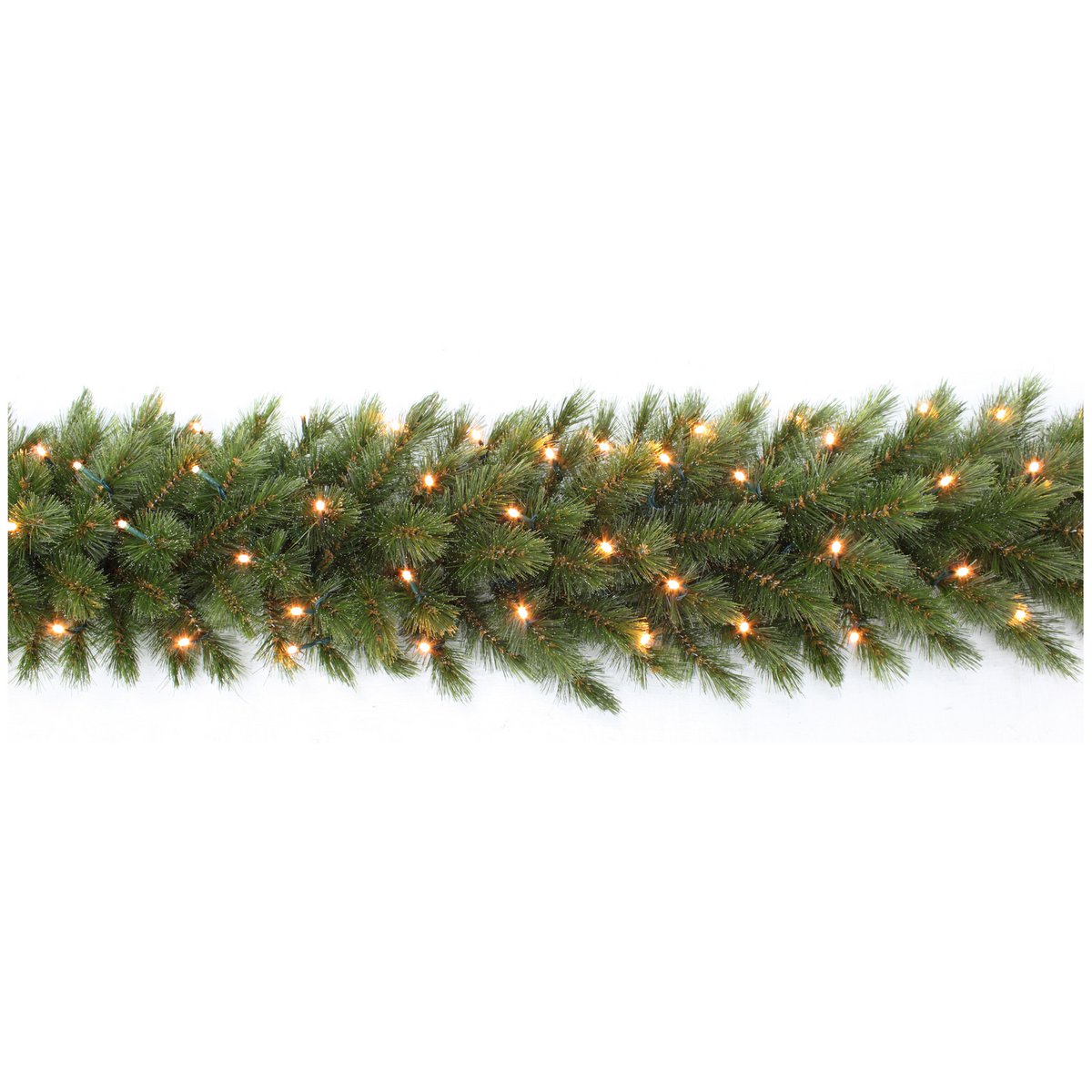 Forest Frosted Garland with LED Lighting - L180 cm - Green