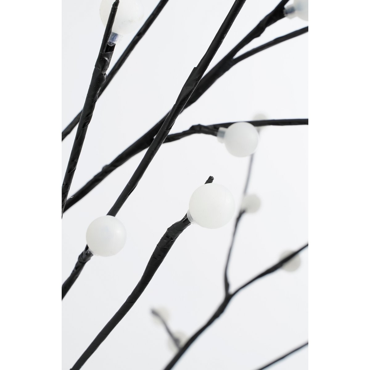 Tree with Classic White LED Lighting - H150 x Ø80 cm - Metal - Black