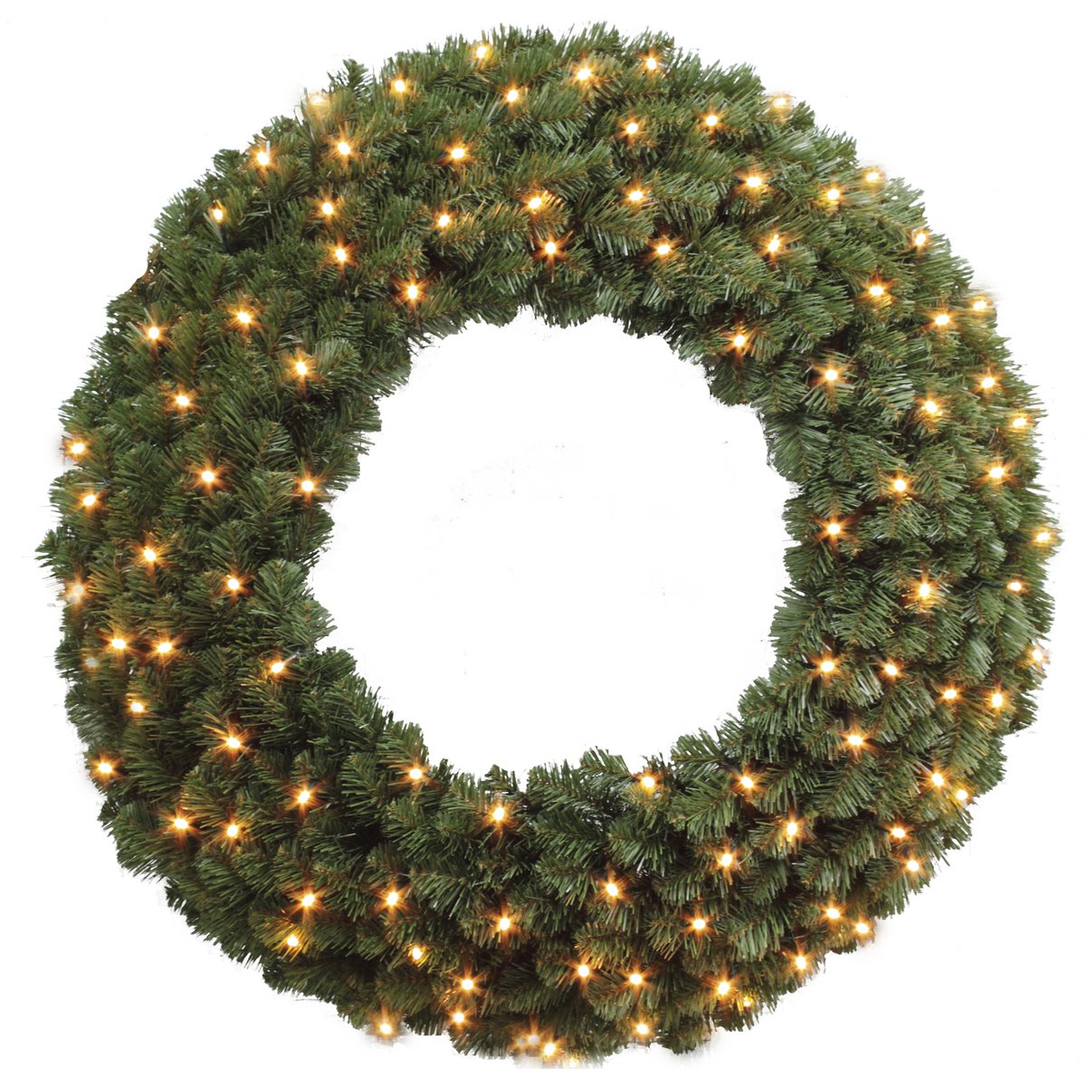 Diamond Christmas Wreath with LED Lighting - Ø60 cm - Green