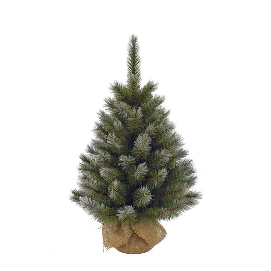 Pittsburgh Artificial Christmas Tree in Jute - H60 x Ø38 cm - Green Frosted