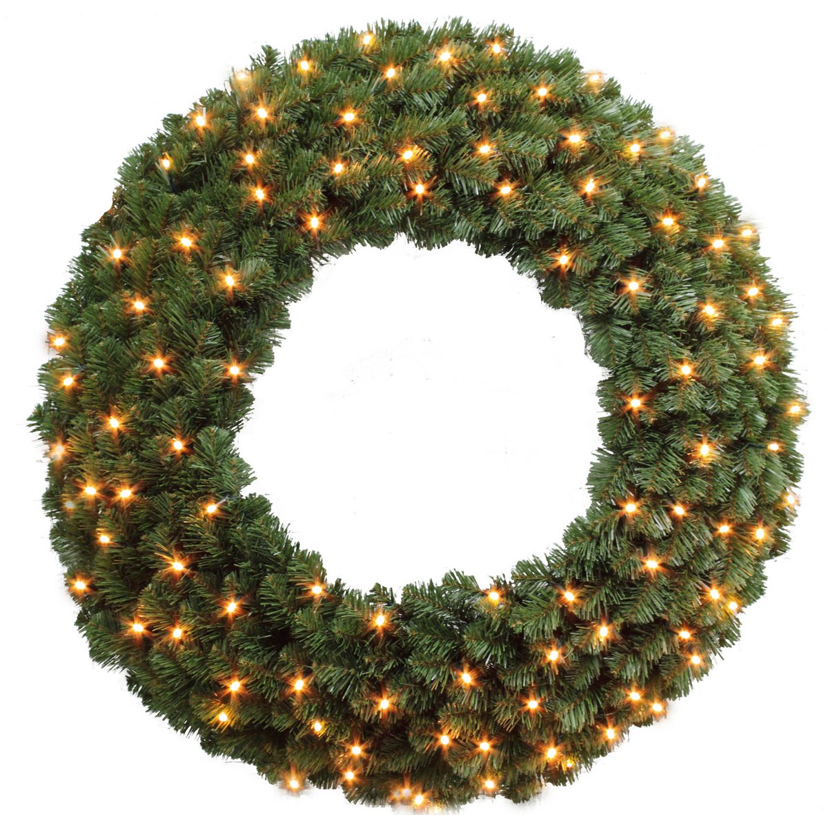 Diamond Christmas Wreath with LED Lighting - Ø45 cm - Green