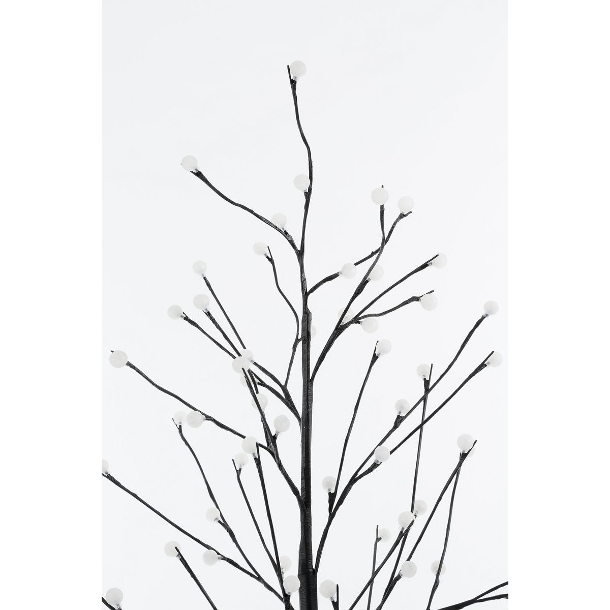 Tree with Classic White LED Lighting - H150 x Ø80 cm - Metal - Black