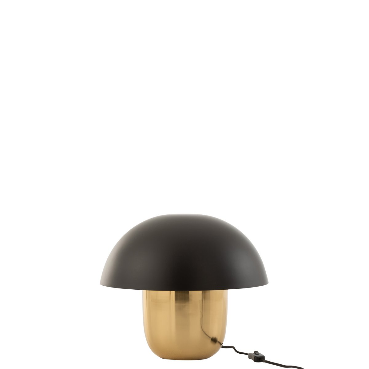 Mushroom Lamp Iron Gold and Black Small