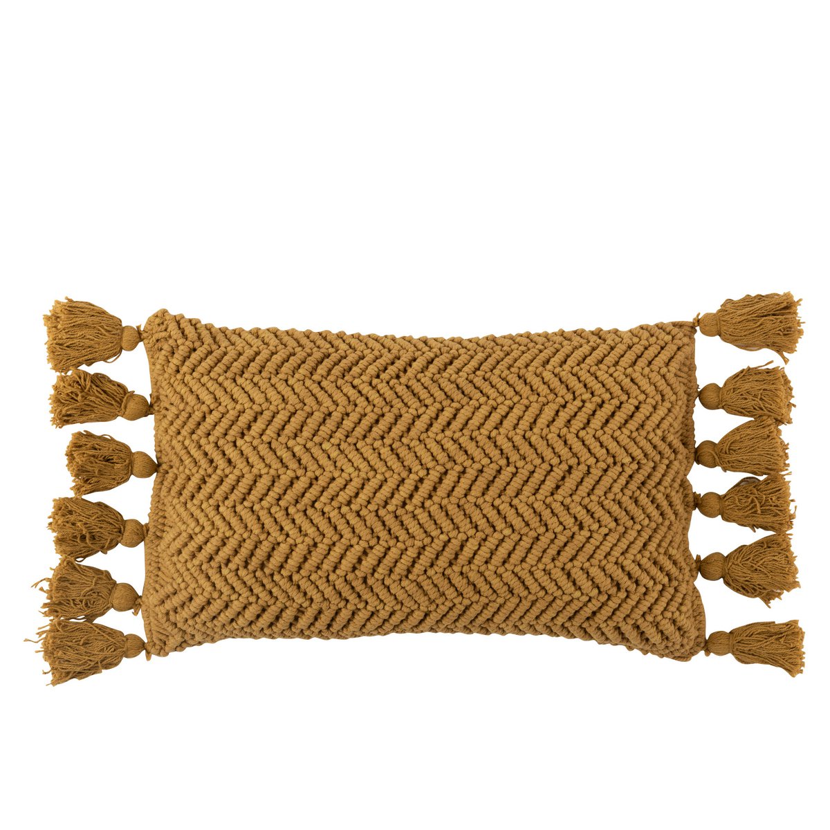 Brush Cotton Ocher Pillow 60x30 cm