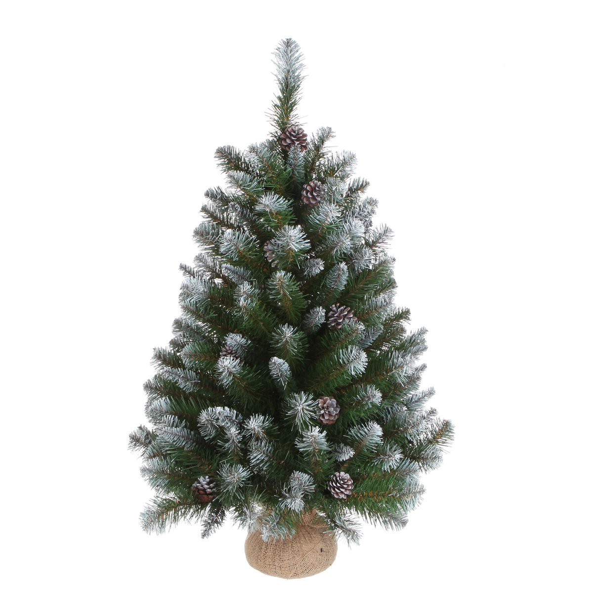 Empress Artificial Christmas tree in Jute - H90 x Ø71 cm - Frosted Green