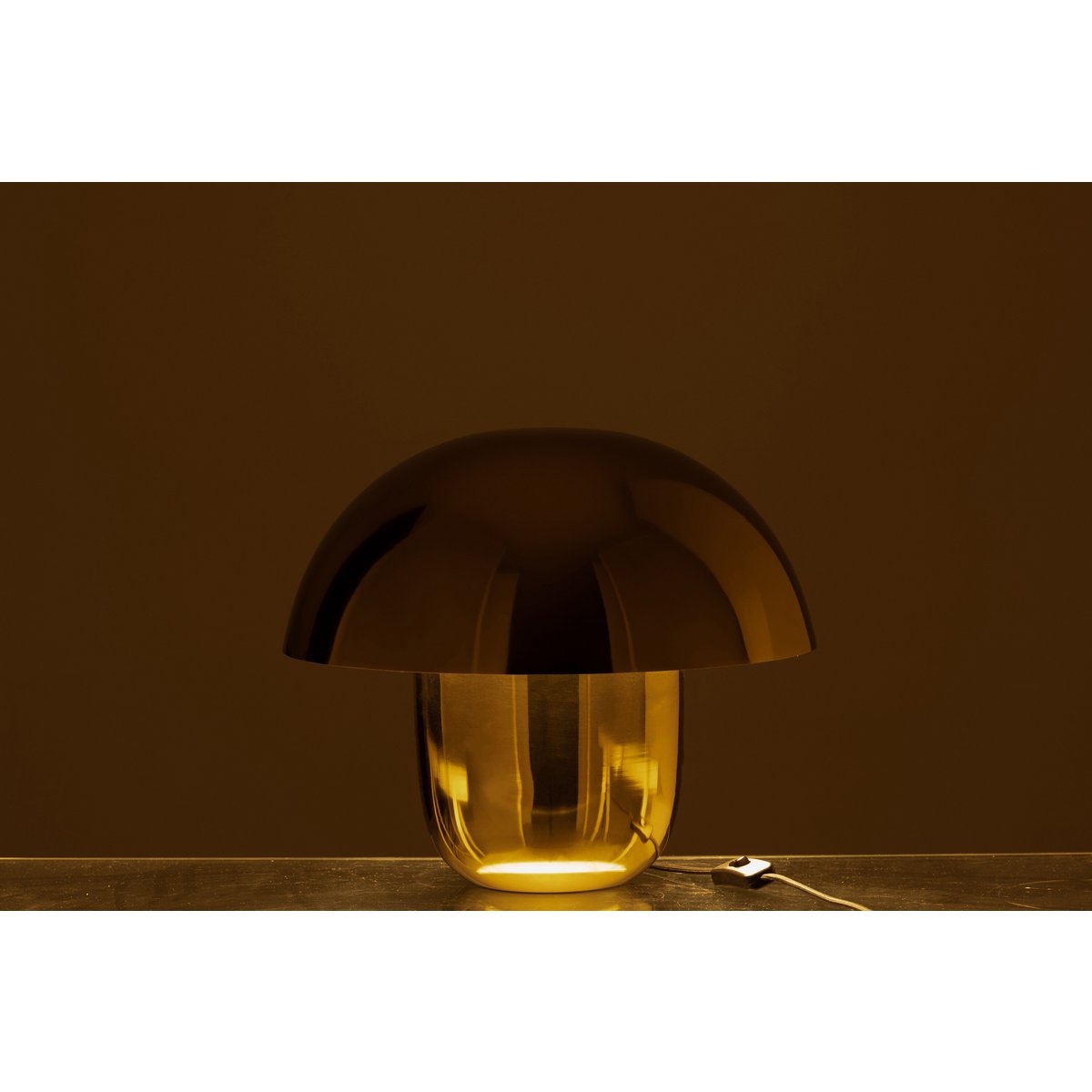 J-Line Lamp Mushroom Iron Gold Small