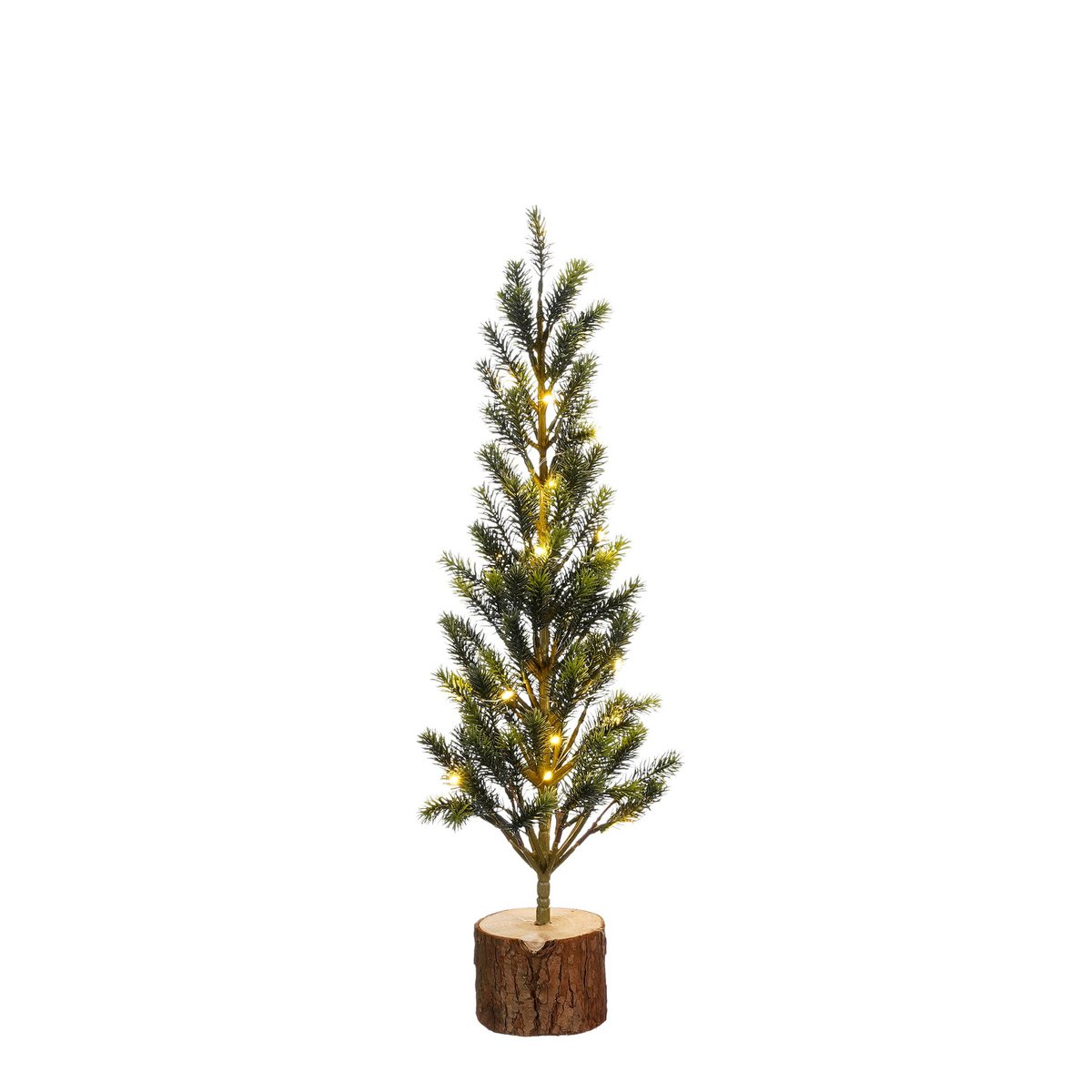 Artificial Christmas tree with LED Lighting - H58 x Ø30 cm - Green