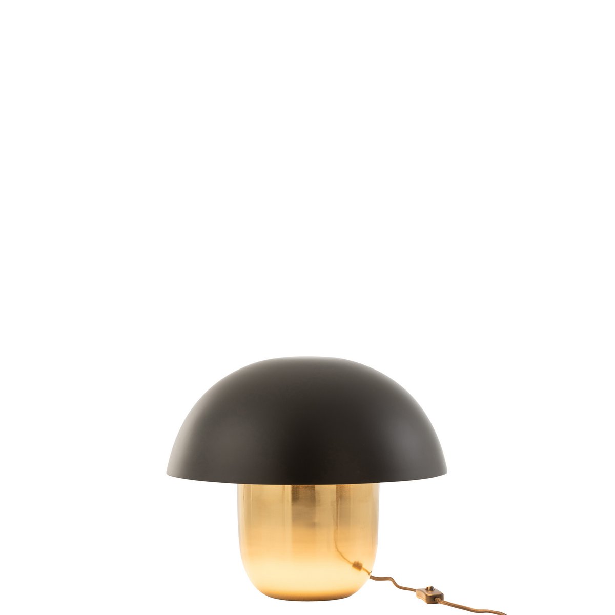 Mushroom Lamp Iron Gold and Black Small