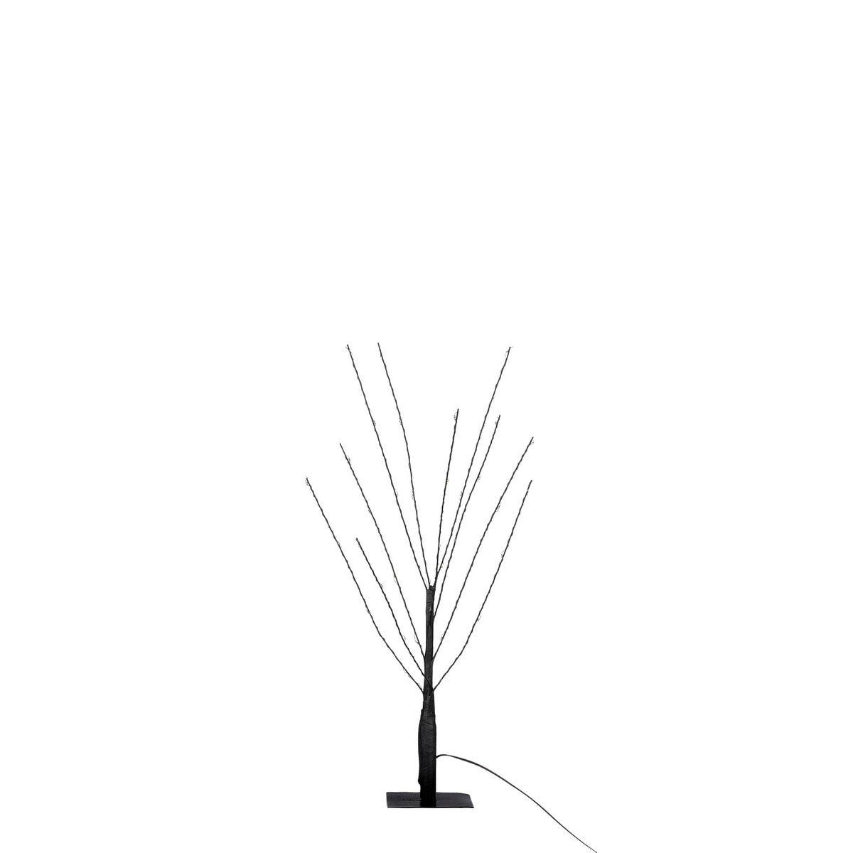 Tree with Warm White LED Lighting - H55 x Ø10 cm - Black