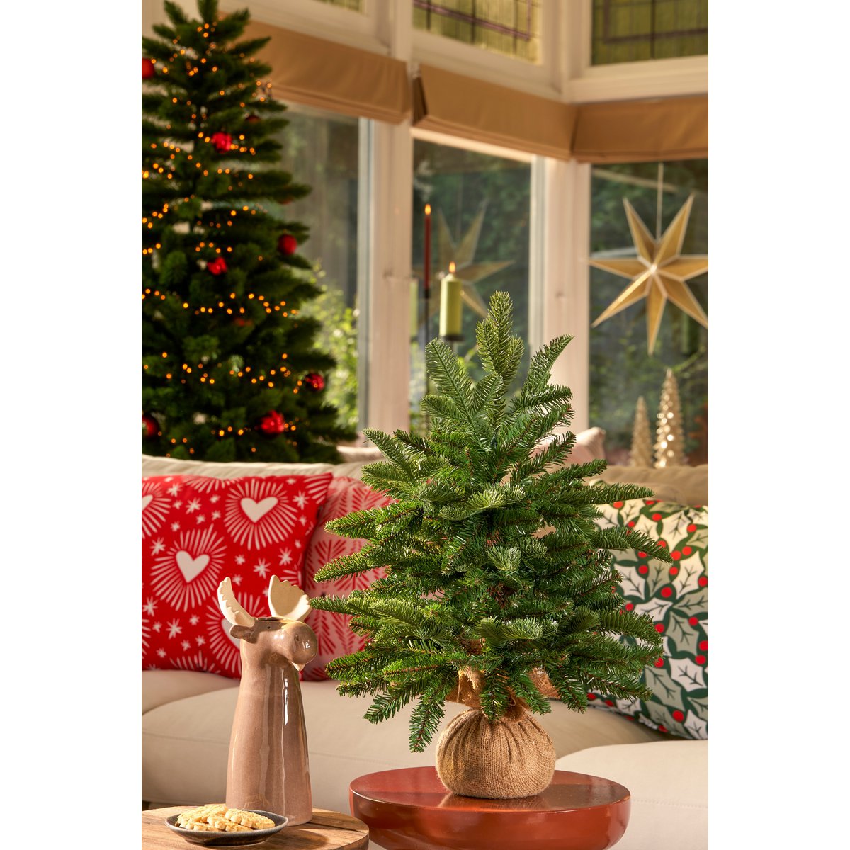 Abies Nordmann Deluxe Artificial Christmas Tree - H60 x Ø53 cm - Green