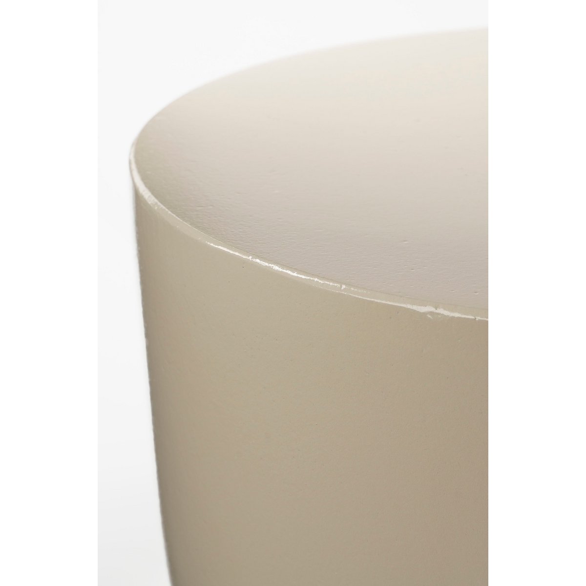 Stage Side Table - H45 x Ø35 cm - Cement - Beige