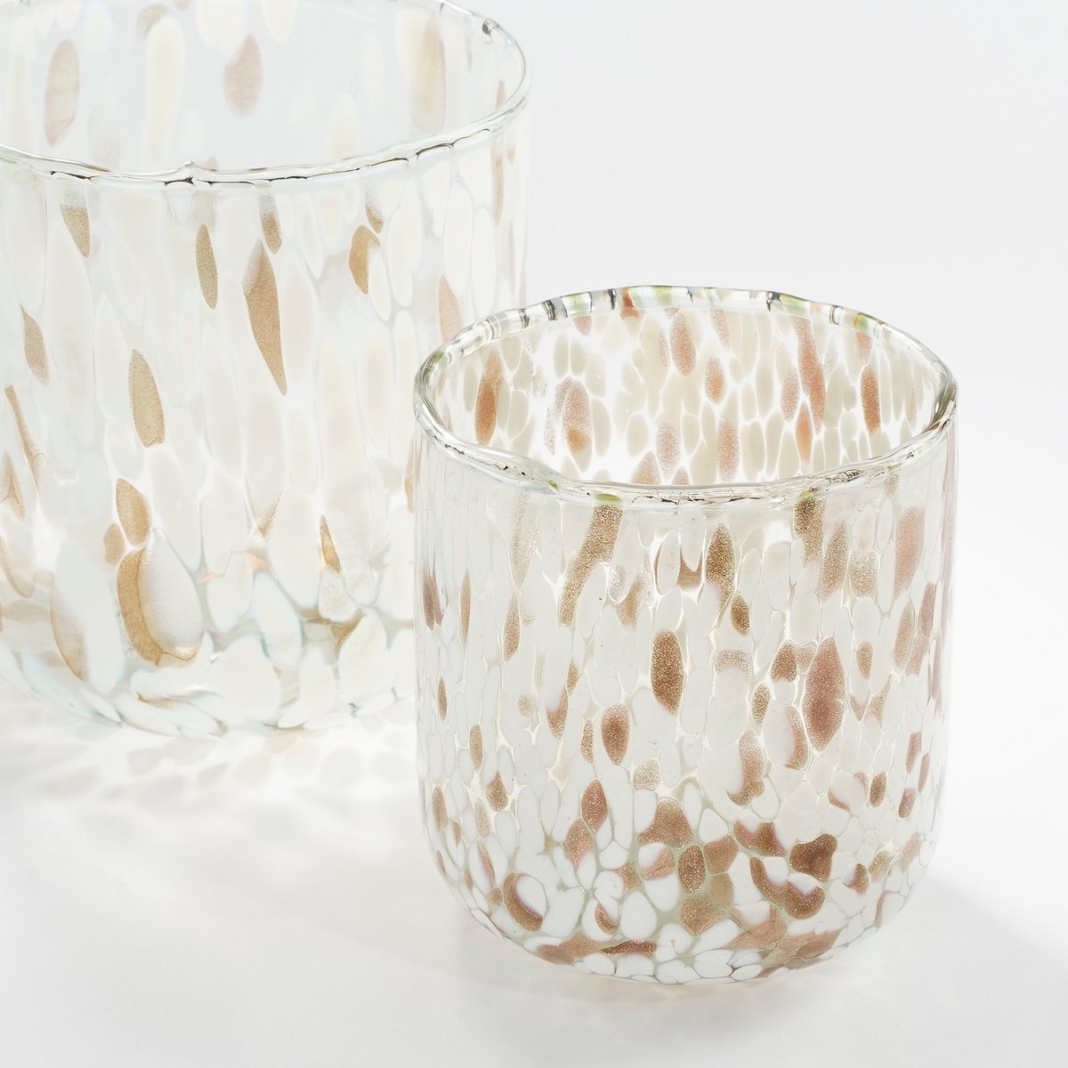 Tealight holder - Set of 2 - H15 x Ø14 cm - White