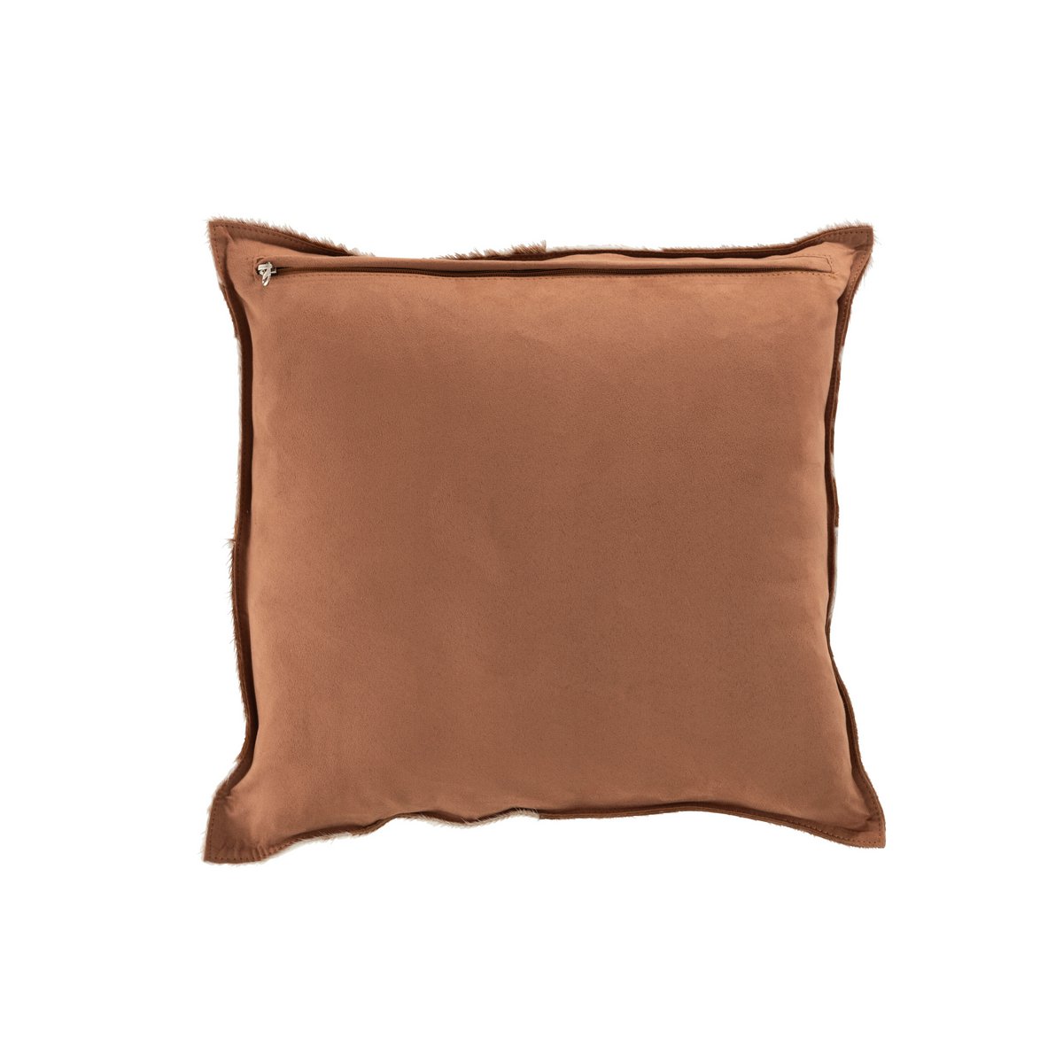 J-Line Cushion Stitching Square Leather Cognac