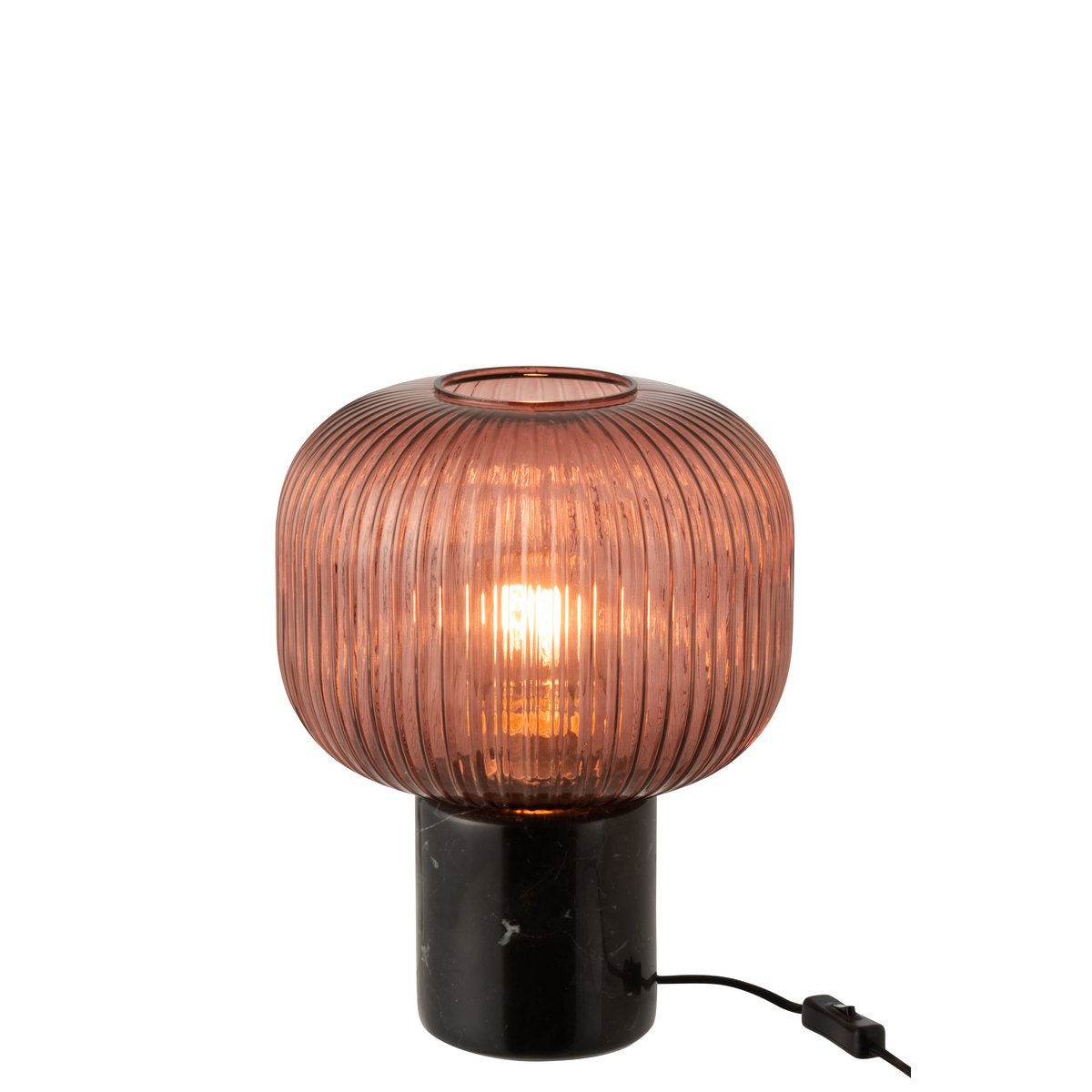 TABLE LAMP YUFO GLA/MAR RD/BL (25x25x32cm)