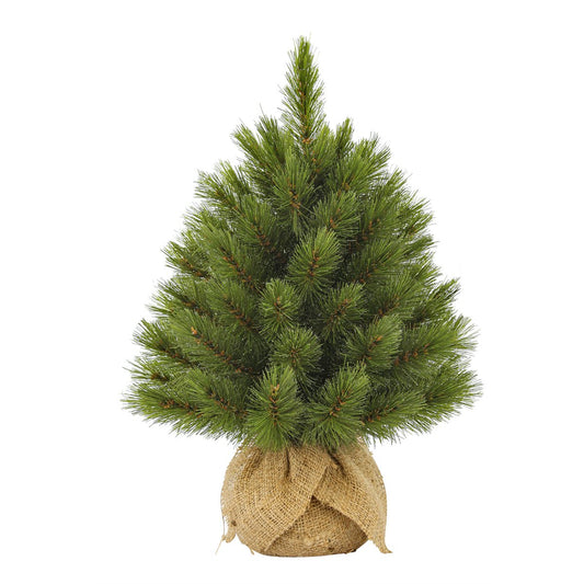 Forest Frosted Artificial Christmas Tree in Jute - H45 x Ø36 cm - Green