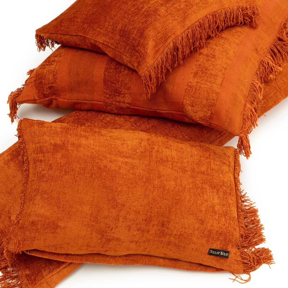 The Oh My Gee Cushion Cover - 60 cm x 60 cm - Rust Velvet