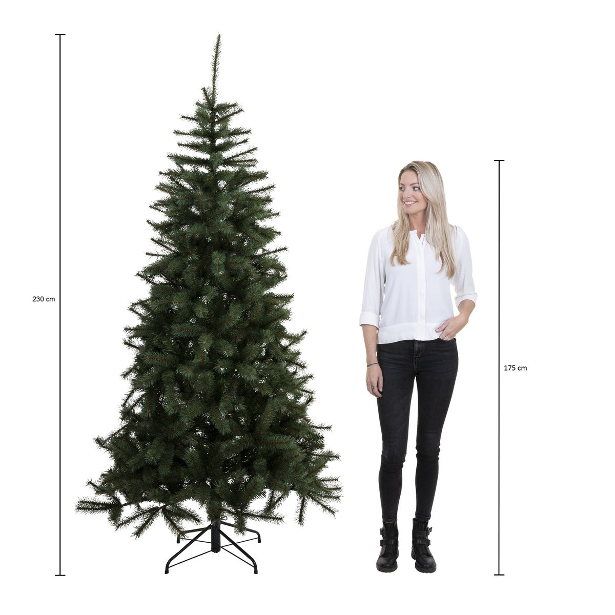 Bristlecone Artificial Christmas tree - H230 x Ø152 cm - Green