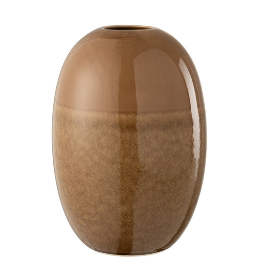 VASE BARBARA CERAMIC BROWN L (21x21x30cm)