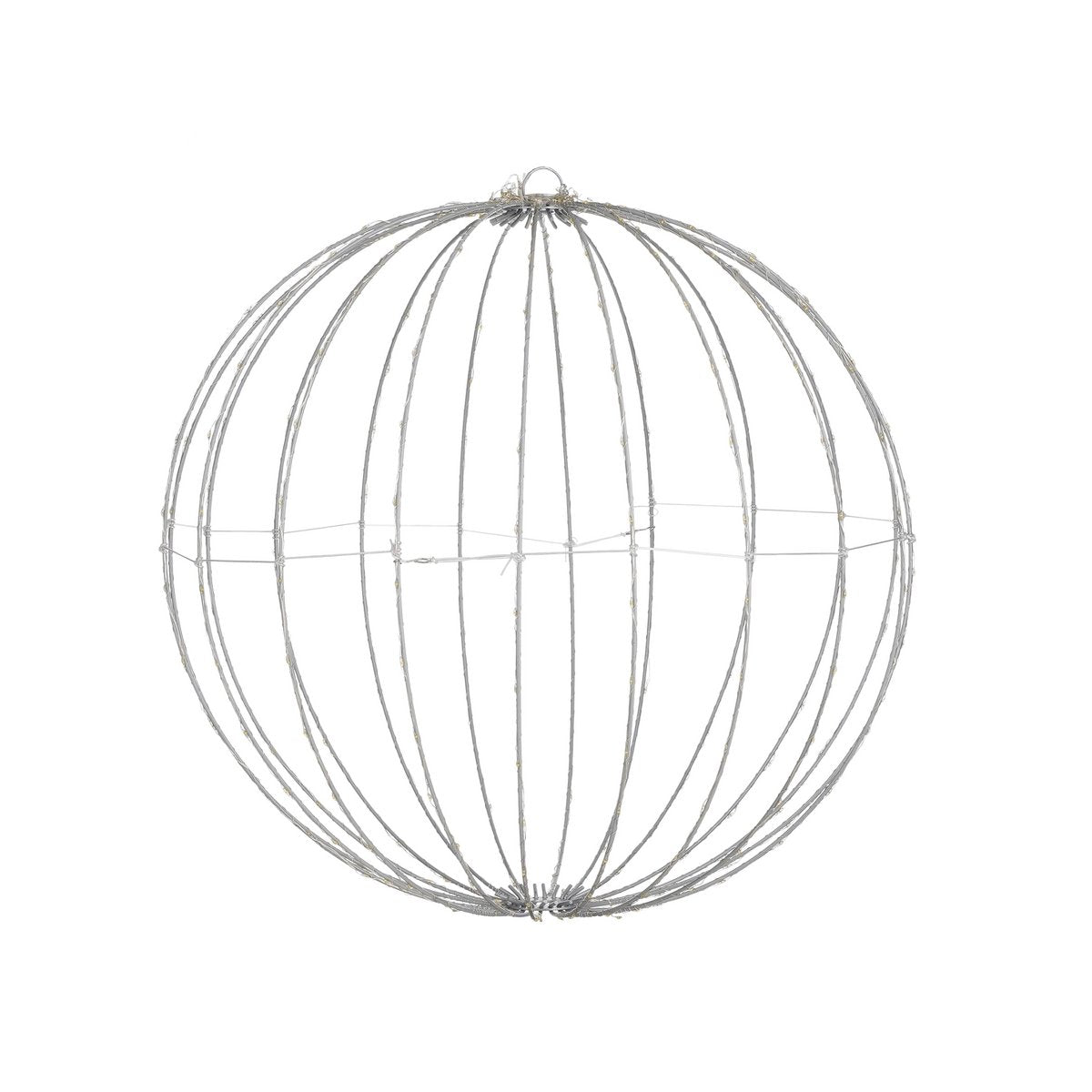 Christmas Lighting Ball with Classic White LED Lights - Ø50 cm - Silver