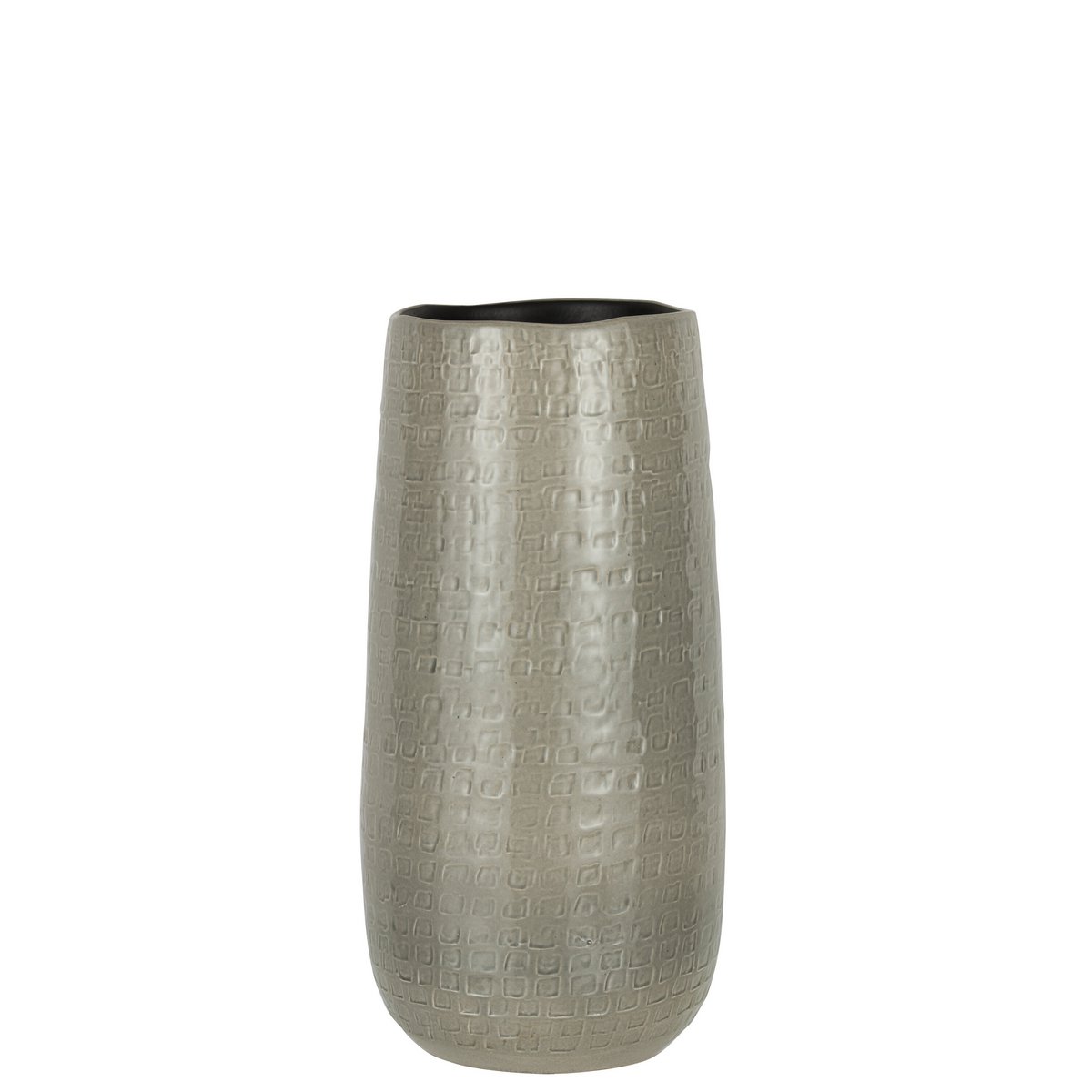 J-Line Vase Pattern Ceramic Light Gray Small - 40 cm high