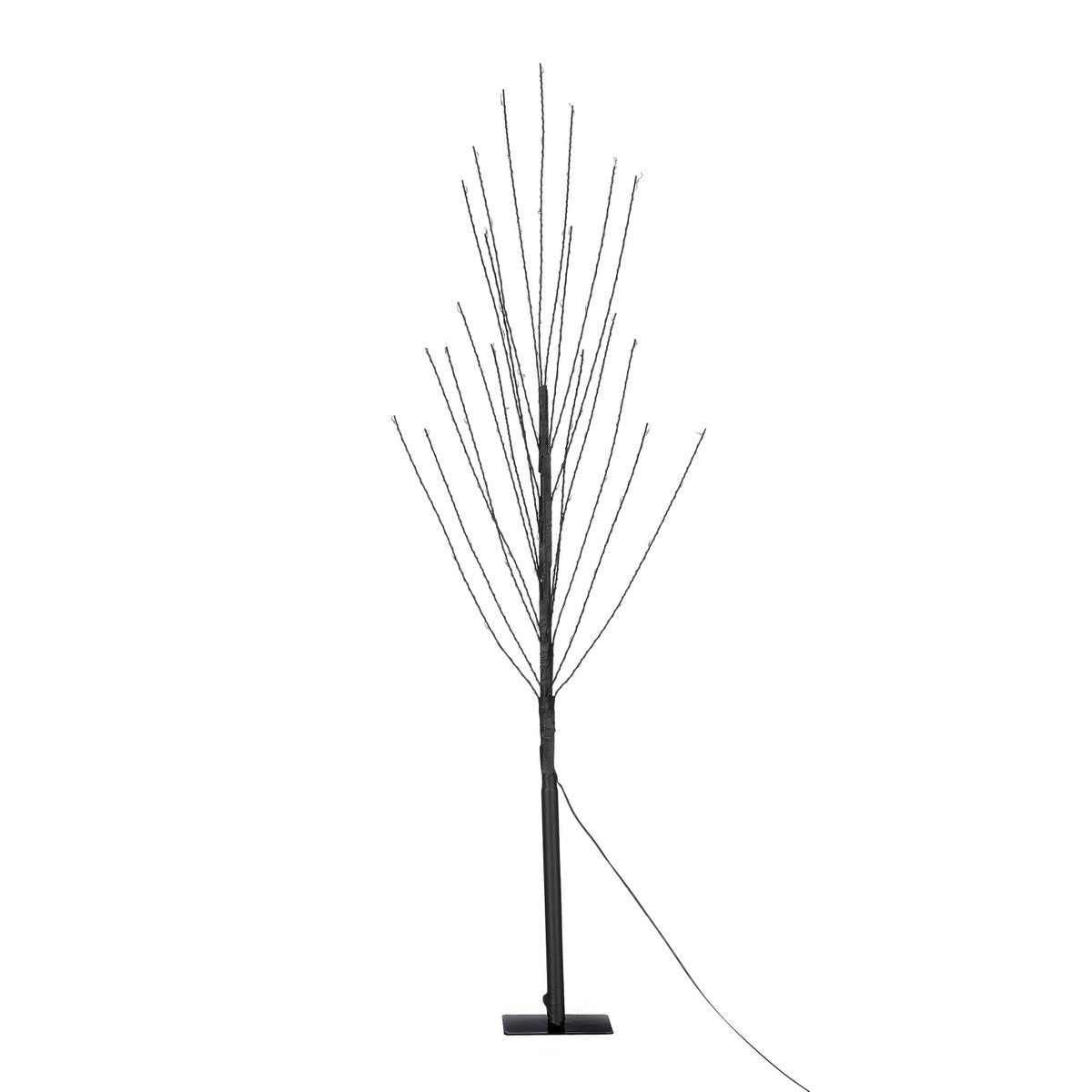 Tree with Warm White LED Lighting - H110 x Ø12 cm - Black