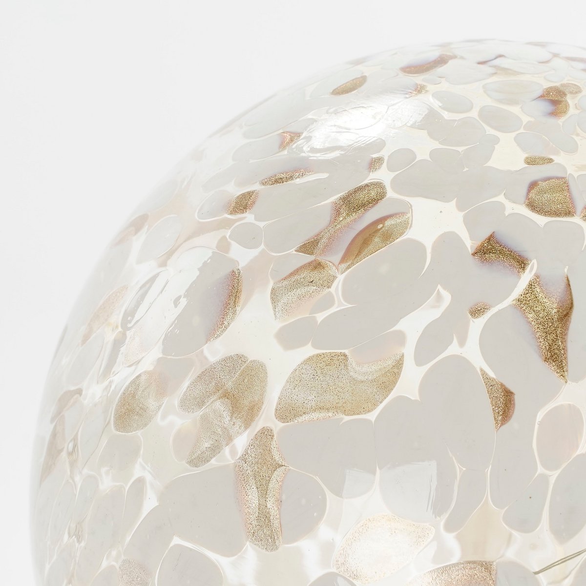 Deco Ball with LED Lighting - H20 x Ø20 cm - Glass - White