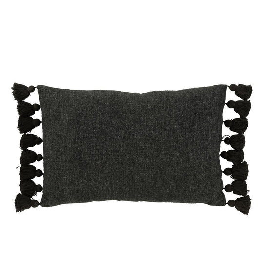 J-Line Cushion Tassel Cotton Black