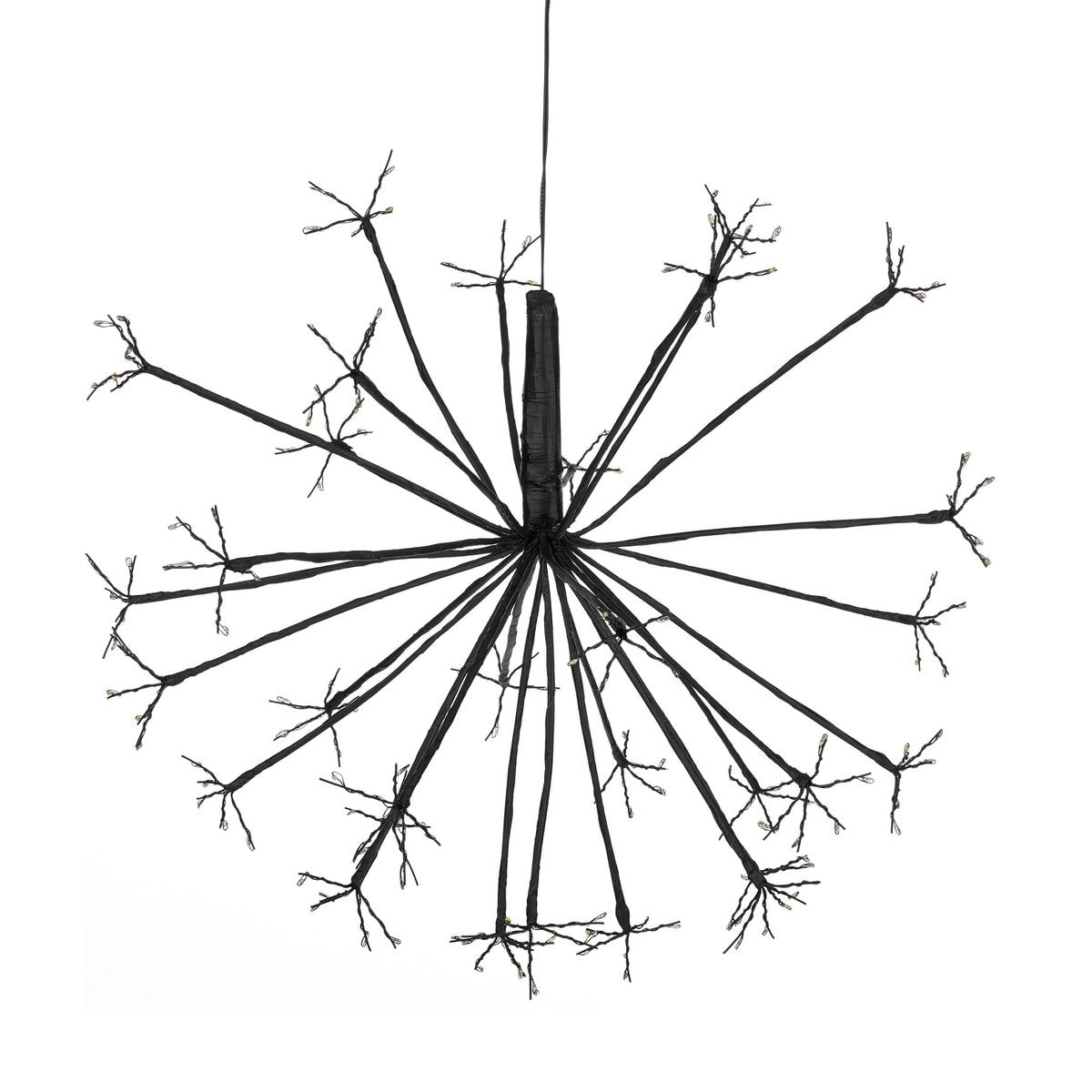 Christmas Lights Dandelion with 120 Warm White LED Lights - Ø45 cm - Black