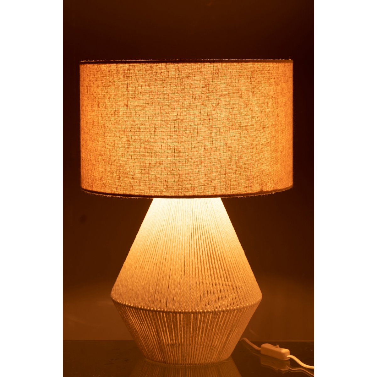 J-Line Table lamp String Jute White