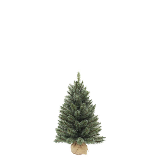 Forest Frosted Artificial Christmas Tree in Jute - H45 x Ø36 cm - Blue