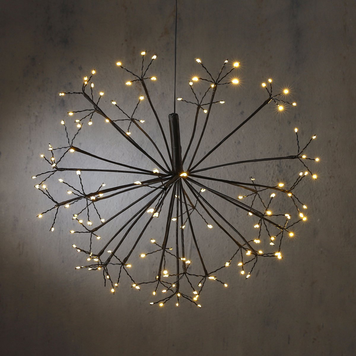 Christmas Lights Dandelion with 150 Warm White LED Lights - Ø58 cm - Silver