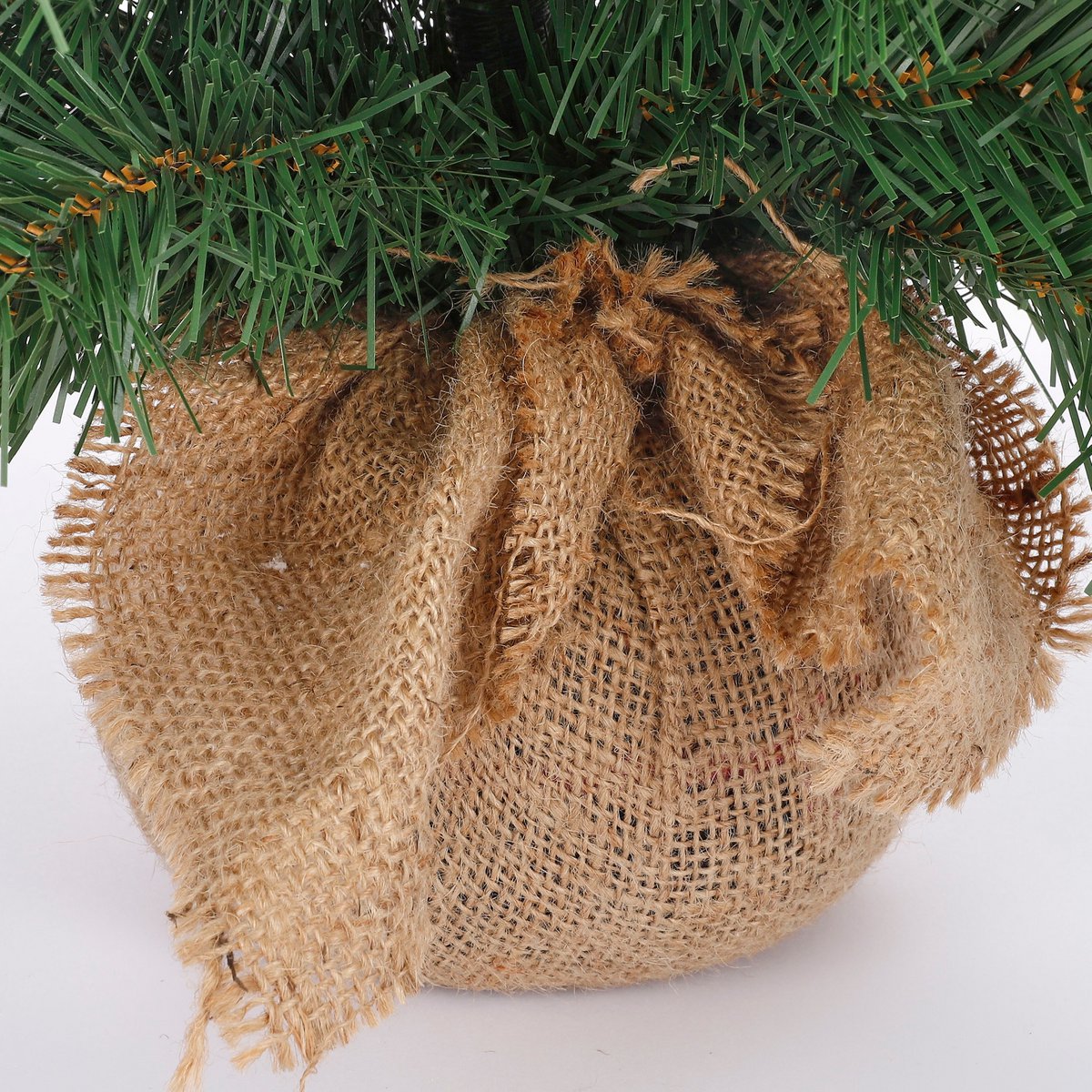 Alpine Artificial Christmas Tree in Jute - H90 x Ø66 cm - Green