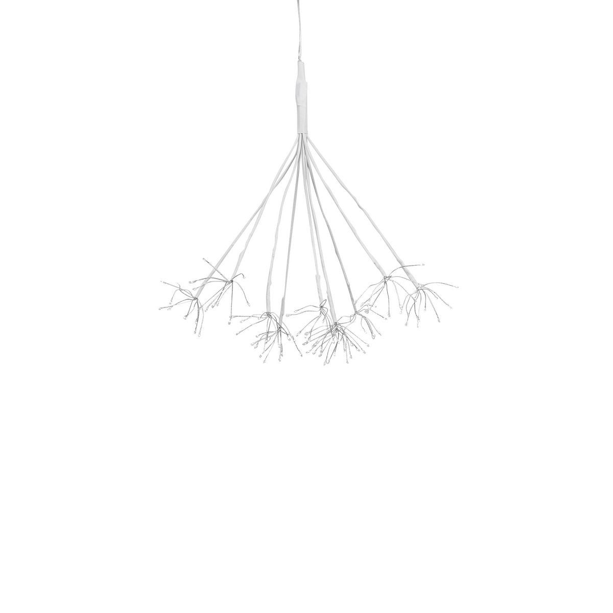 Christmas Lights Dandelion with 100 Classic White LED Lights - Ø50 cm - Silver