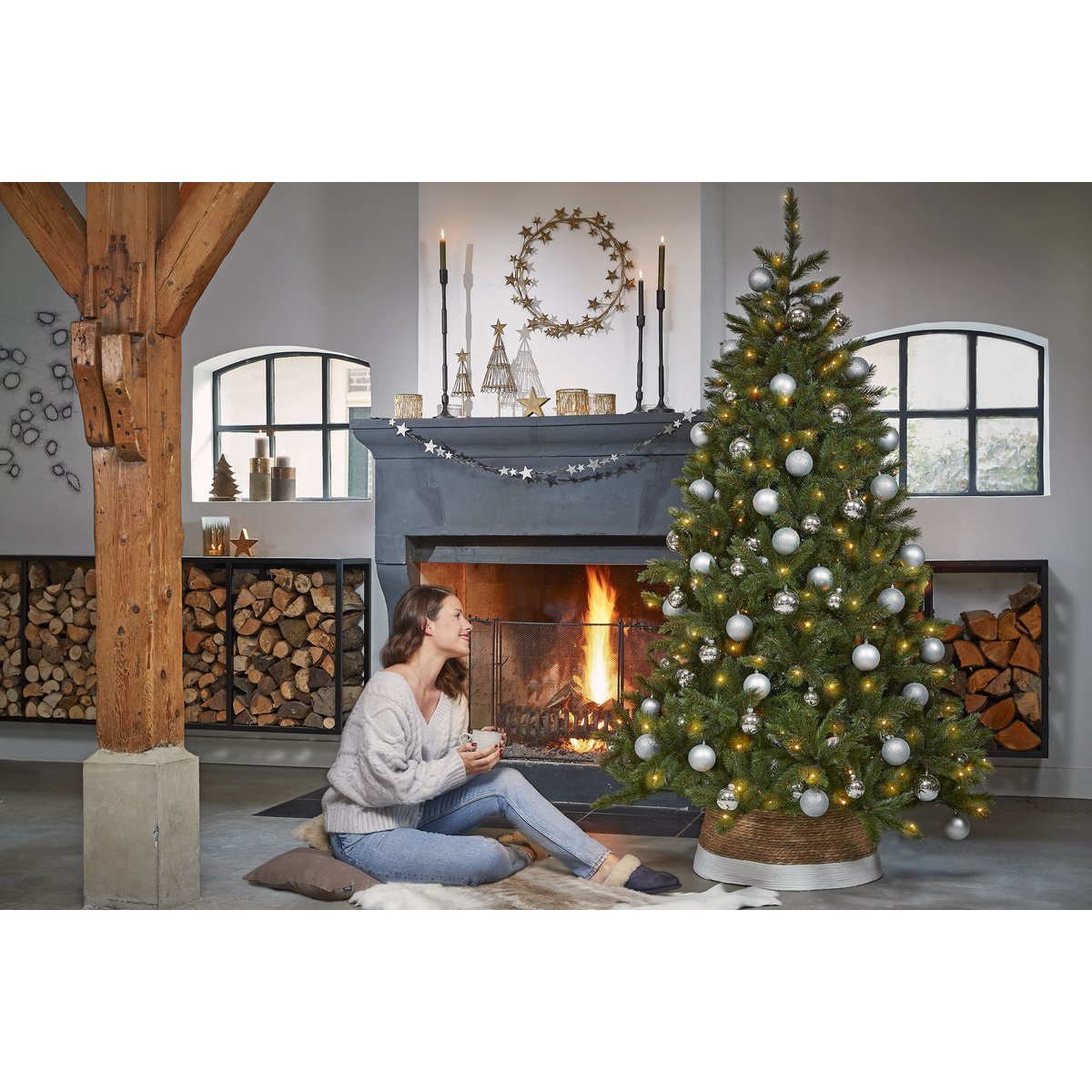 Bristlecone Artificial Christmas tree - H260 x Ø163 cm - Green