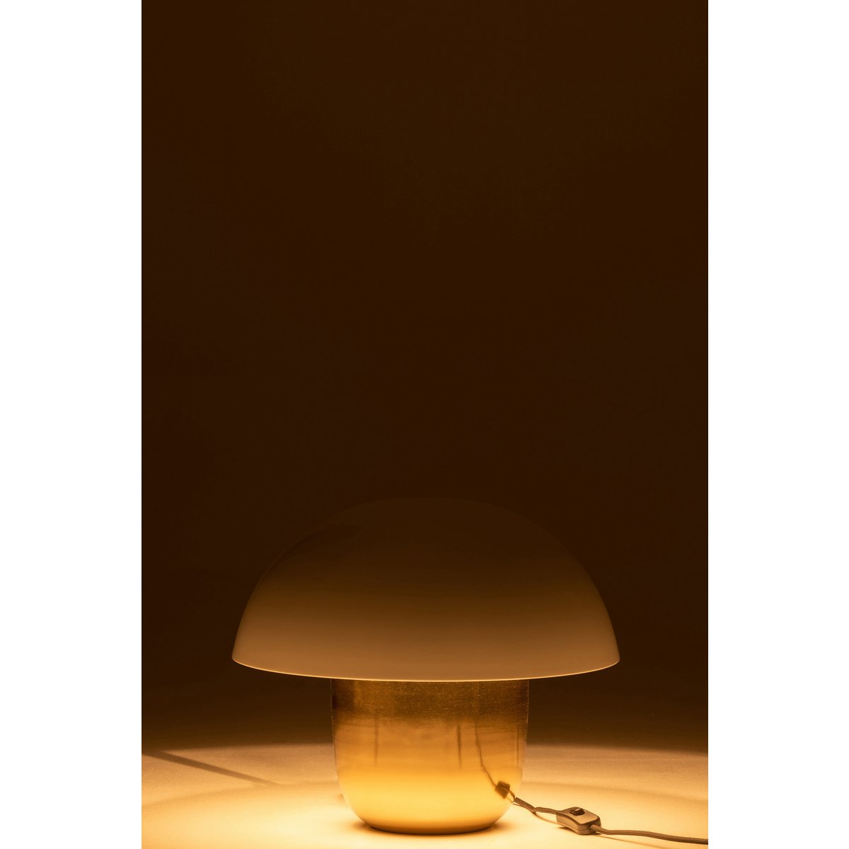 Mushroom Lamp Iron Gold and Gold Small