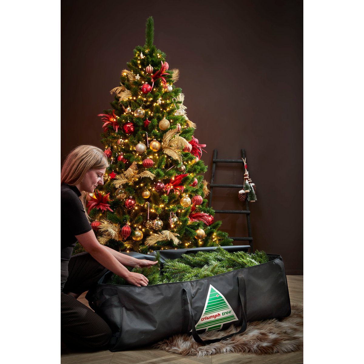 Storage bag Artificial Christmas tree - L119 x W40 x H40 cm - Black