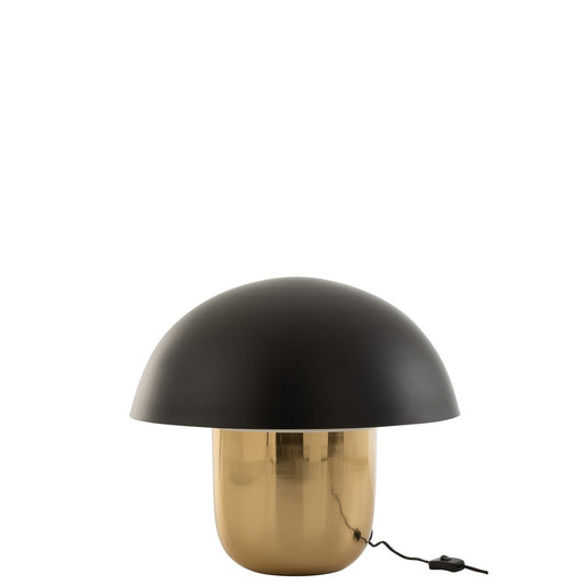 Mushroom Lamp Iron Gold and Black Large