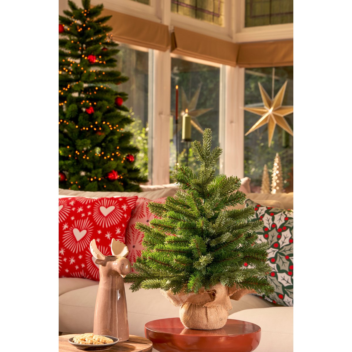 Sherwood Artificial Christmas tree in Jute - H60 x Ø53 cm - Green